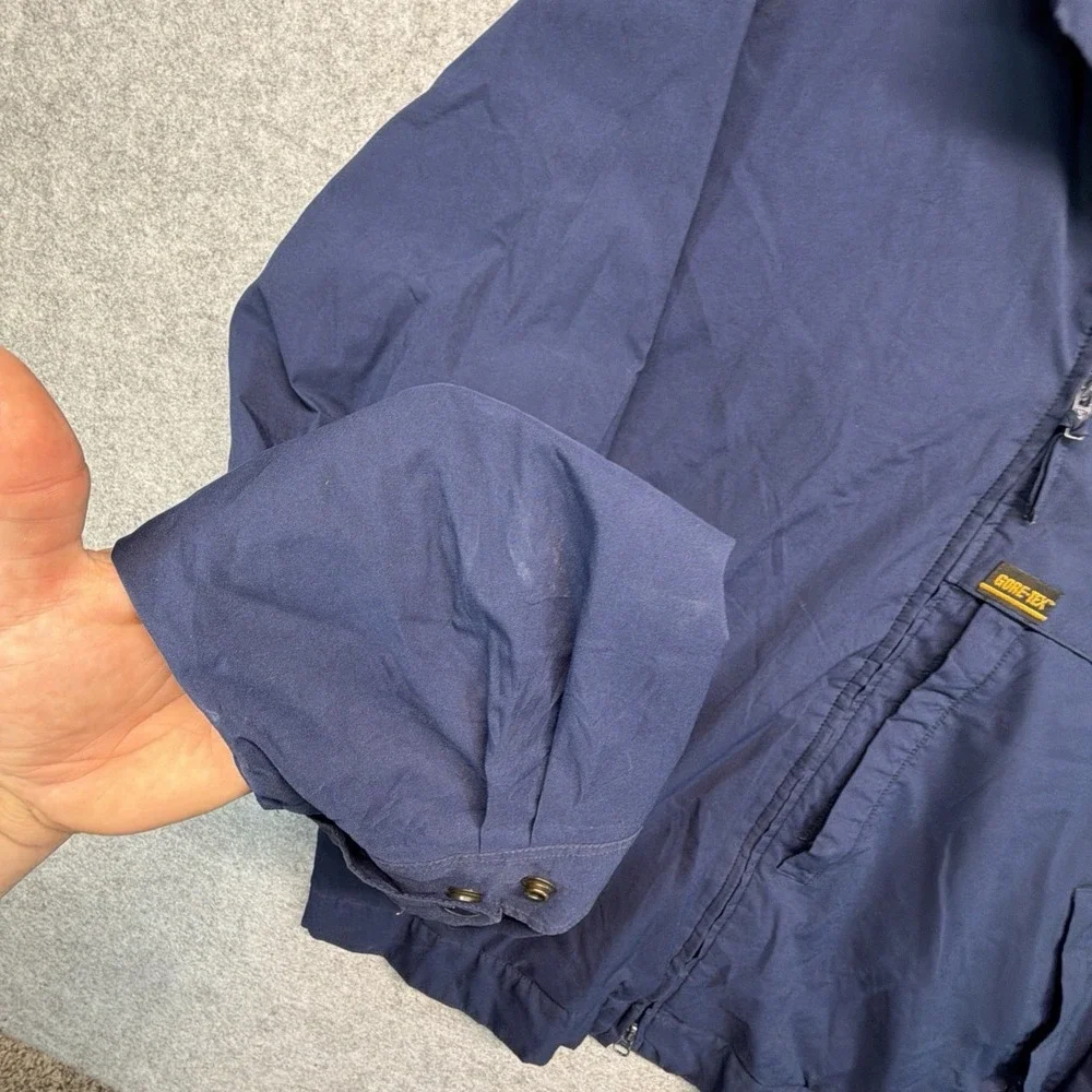 Vtg Zero Restriction GORE-TEX Golf Jacket XL Mens Navy Blue Waterproof Rain USA
